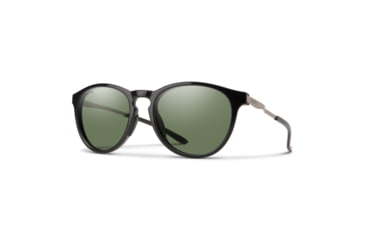 Image of Smith Wander Sunglasses, Black Frame, ChromaPop Polarized Grey Green Lens, 20493180755L7