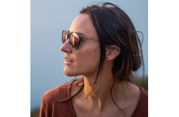 Image of Smith Wander Sunglasses, Black Marble Frame, ChromaPop Polarized Violet Mirror Lens, 204931GBY55DF