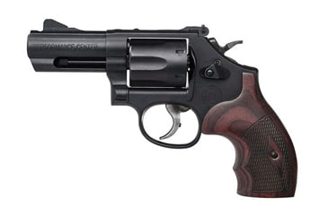 Image of Smith &amp; Wesson 19 Carry Comp Revolver, .357 Magnum, 3in barrel, blued finish carbon steel frame, custom wood grip, revolving chamber, tritium front, adjustable rear, 6 round magazine, SW-19 Carry Comp-1-FRRMPG