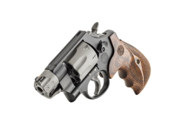 Image of Smith &amp; Wesson 327 Revolver, .357 Magnum, 2in barrel, scandium alloy frame, Ahrens wood cocobolo grip, revolving chamber, orange ramp front, fixed notch rear, 8 round magazine, SW-327-2-FRRMPG