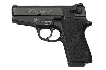 Image of Smith &amp; Wesson 4040PD Pistol, .40 S&amp;W, 3.5in barrel, scandium alloy frame, Hogue soft rubber grip, recoil operated semi-automatic, white 3-dot, fixed low-mount rear, 7 round magazine, SW-4040PD-1-FRRMPG