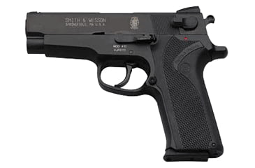 Image of Smith &amp; Wesson 410 Pistol, .40 S&amp;W, 4in barrel, aluminum alloy frame, straight backstrap wrap-around grip, recoil operated semi-automatic, white dot front, 2 dot rear, 11 round magazine, SW-410-1-FRRMPG