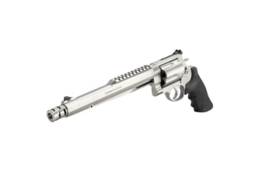 Image of Smith &amp; Wesson 500 Revolver, .500 S&amp;W Magnum, 10.5in barrel, stainless steel frame, Hogue Sorbothane grip, revolving chamber, orange ramp front, adustable rear, 5 round magazine, SW-500-3-FRRMPG