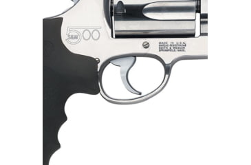 Image of Smith &amp; Wesson 500 Revolver, .500 S&amp;W Magnum, 4in barrel, stainless steel frame, Hogue Sorbothane grip, revolving chamber, red ramp front, adj. black rear, 5 round magazine, SW-500-1-FRRMPG