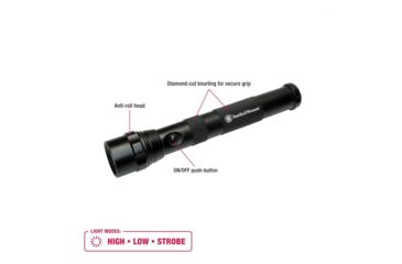 Image of Smith &amp; Wesson 5020 2AA LED Flashlight, Black body/White LED, 110237
