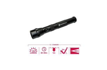 Image of Smith &amp; Wesson 5020 2AA LED Flashlight, Black body/White LED, 110237