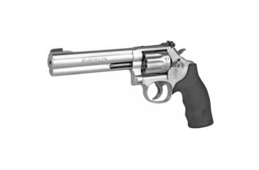 Image of Smith &amp; Wesson 617 Revolver, .22 Long Rifle, 6in Barrel, L Frame, Adjustable, Stainless Frame, Rubber Grip, 10 Round Cylinder, 160578