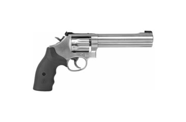 Image of Smith &amp; Wesson 617 Revolver, .22 Long Rifle, 6in Barrel, L Frame, Adjustable, Stainless Frame, Rubber Grip, 10 Round Cylinder, 160578