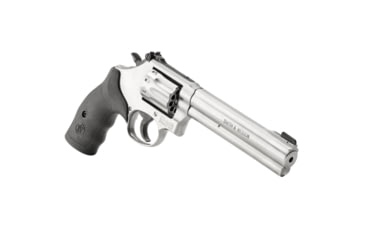 Image of Smith &amp; Wesson 617 Revolver, .22 Long Rifle, 6in barrel, stainless steel frame, Hogue rubber grip, revolving chamber, pinned patridge front, adj. black rear, 6 round magazine, SW-617-2-FRRMPG
