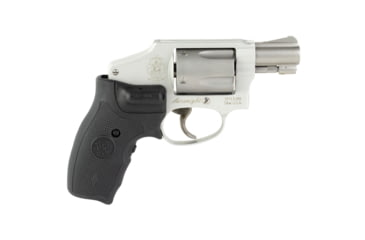 Image of Smith &amp; Wesson 642 Revolver, .38 Special +P, 1.87in Barrel, J Frame, Fixed, Stainless Frame, Rubber Grip, 5 Round Cylinder, 150972