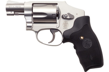 Image of Smith &amp; Wesson 642 Revolver, .38 Special +P, 1.87in Barrel, J Frame, Fixed, Stainless Frame, Rubber Grip, 5 Round Cylinder, 150972