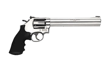 Image of Smith &amp; Wesson 647 Revolver, .17 Hornady Magnum Rimfire, 8.375in barrel, stainless steel frame, Hogue rubber grip, revolving chamber, pinned patridge front, adj. black rear, 6 round magazine, SW-647-1-FRRMPG