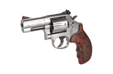 Image of Smith &amp; Wesson 686 Deluxe Revolver, .357 Magnum/.38 Special, 3in Barrel, L Frame, Adjustable, Stainless Frame, Wood Grip, 7 Round Cylinder, 150713