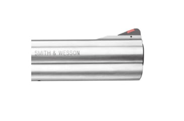 Image of Smith &amp; Wesson 686 Revolver, .357 Magnum, 6in barrel, stainless steel frame, Uncle Mikes rubber grip, revolving chamber, red ramp front, adj. white outline rear, 6 round magazine, SW-686-3-FRRMPG