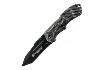 Image of Smith &amp; Wesson Black Ops MAGIC Gen 3, 2.5 in., Black Aluminum, Tanto,Plain SWBLOP3SMT
