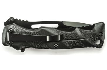 Image of Smith &amp; Wesson Black Ops Mini M.A.G.I.C. Assisted Opening Folding Knife,2.5in Black Steel Tanto Blade,Black Aluminum Handle,Clam Package SWBLOP2SMTBCP