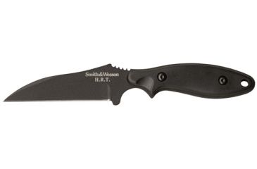 Image of Smith &amp; Wesson H.R.T. Tactical Boot Knife, Aluminum Handle, Black Blade, Pl SWHRT1
