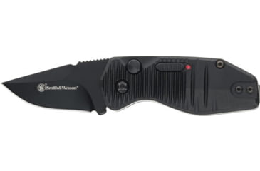 Image of Smith &amp; Wesson Special Ops Mini Automatic Folding Knife, 1.9in, AUS-8 Stainless Steel, Drop Point Blade, Black Aluminum Handle, 1219165