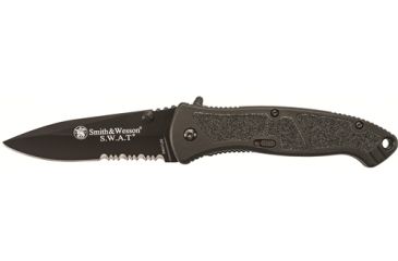Image of Smith &amp; Wesson Large SWAT MAGIC Assisted Knife, Blk, Ser Drp Pt, SWATLBS