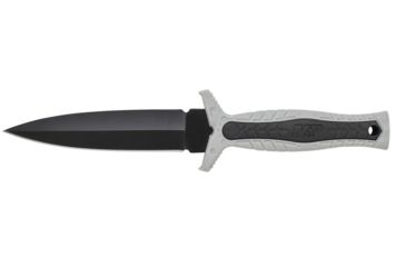 Image of Smith &amp; Wesson M&amp;P Full Tang Fixed Blade Boot Knife, 4.57in, 8Cr13MoV, Double Edge, Grey, Rubberized Handle, SWMPF3G