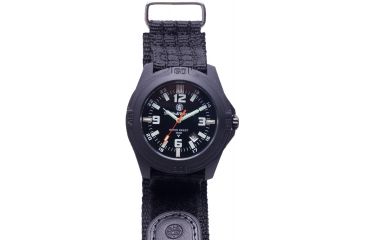 Image of Smith &amp; Wesson Men's Soldier Tritium H3 Basic Round Black Face Watch - Nylon Strap SWW-12T-N SWW-12T-N