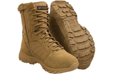 Image of Smith &amp; Wesson Mens Breach 2.0 8in Side Zip Boots, Coyote, Wide, 7 US, 810203-7.0-W