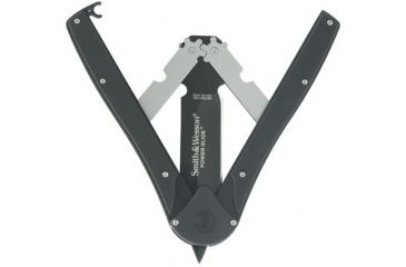 Image of Smith &amp; Wesson Power Glide, Black Aluminum Handle, Black Tanto Blade SWPGBT