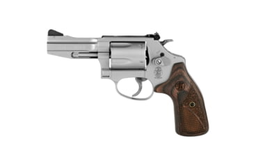 Image of Smith &amp; Wesson Pro Series 60 Revolver, .357 Magnum/.38 Special, 3in Barrel, J Frame, Adjustable, Stainless Frame, Wood Grip, 5 Round Cylinder, 178013