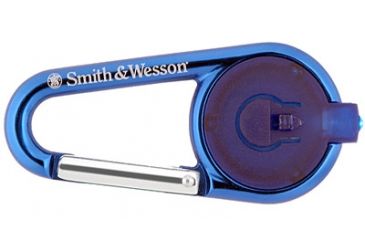 Image of Smith &amp; Wesson Powertech CaraBeamer Aluminum Clip Light - Blue Finish, Blue LED