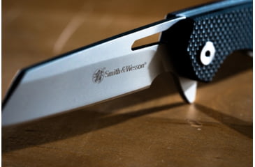 Image of Smith &amp; Wesson Sideburn Folding Knife, 3in, 8Cr13MoV Stainless Steel Blade, 4in, G10 Handle, 1122568