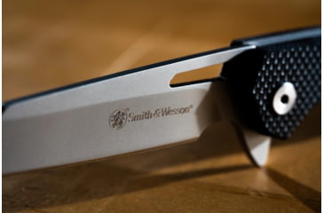 Image of Smith &amp; Wesson Sideburn Folding Knife, 3in, 8Cr13MoV Stainless Steel Blade, 4in, G10 Handle, 1122568