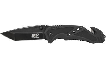 Image of Smith and Wesson Military and Police Liner Lock Folding Knife, Black / Silver, Medium