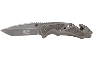 Image of Smith and Wesson Military and Police Liner Lock Folding Knife, Black / Silver, Medium