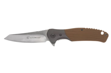 Image of Smith &amp; Wesson Stave Folding Knife, 3.25in, 8Cr13MoV Stainless Steel Blade, 4.4in, Micarta Handle, 1122569