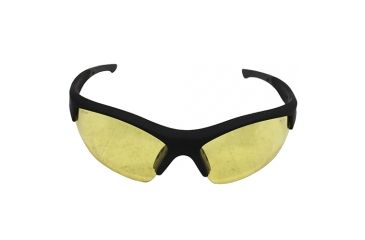 Image of Smith &amp; Wesson Super Cobra Frame Shooting Glasses, Black Rubberized/Amber, 110170