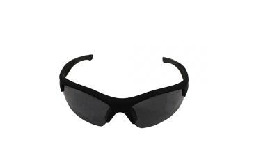 Image of Smith &amp; Wesson Super Cobra Shooting Glasses, Black Rubberized/Smoke, 110169