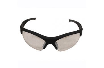 Image of Smith &amp; Wesson Super Cobra Frame Shooting Glasses, Black Rubbrized/Clear Mirror, 110171