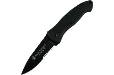 Image of Smith &amp; Wesson SWAT Magic, Medium, Black Handle, Black Blade, ComboEdge SWATMBS