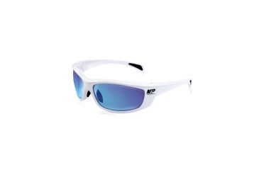 Image of Smith &amp; Wesson Whitehawk Full Frame Shooting Glasses, Gloss White/Blue Mirror, 110173