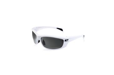 Image of Smith &amp; Wesson Whitehawk Full Frame Shooting Glasses, Gloss White/Smoke Mirror, 110172