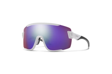 Image of Smith Wildcat Sunglasses, White Frame, ChromaPop Violet Mirror Lens, 2015160BK99DI