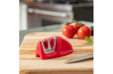 Image of Smiths Edge Grip 2-Stage Knife Sharpener, Red, SP-50883