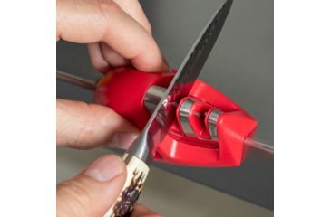 Image of Smiths Edge Grip 2-Stage Knife Sharpener, Red, SP-50883