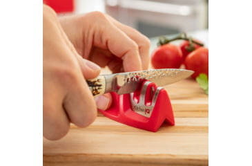 Image of Smiths Edge Grip 2-Stage Knife Sharpener, Red, SP-50883