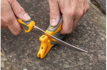 Image of Smiths EdgeSport Field Dressing Kit, 6in Skinning Knife, 6in Boning/Fillet Knife, 8in Boning/Fillet Knife, Jiffy-Pro Sharpener, Orange/Gray, 51063