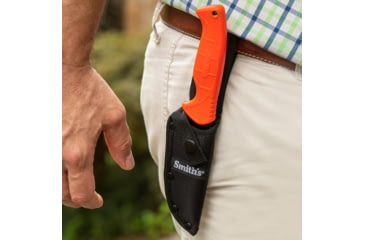 Image of Smiths Edgesport Fixed Blade Gut Hook Combo Knife, 4 in, Blaze Orange, SP-51235