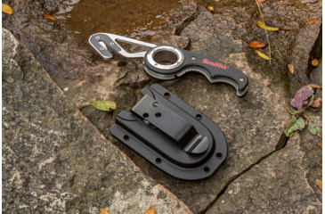 Image of Smiths EdgeSport Folding Gut Hook/Seatbelt Cutter Knife, ABS Handle, Black, SP-51103