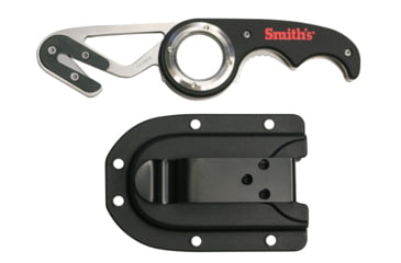 Image of Smiths EdgeSport Folding Gut Hook/Seatbelt Cutter Knife, ABS Handle, Black, SP-51103
