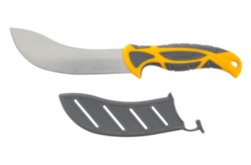 Image of Smiths EdgeSport Skinning Knife, 6in, 400 Stainless Steel, Corrosion-Resistant, Skinner Blade, TPE Handle, Orange/Gray, SP-51060