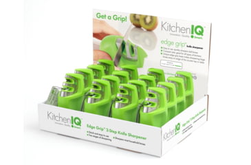 Image of Smiths Green Edge Grip Display 2-stage Knife Sharpener - 16 Pcs, Green, SP-50390